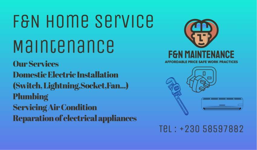 F&N Home Service Maintenance - 0 - Home repairs & installation  on Aster Vender