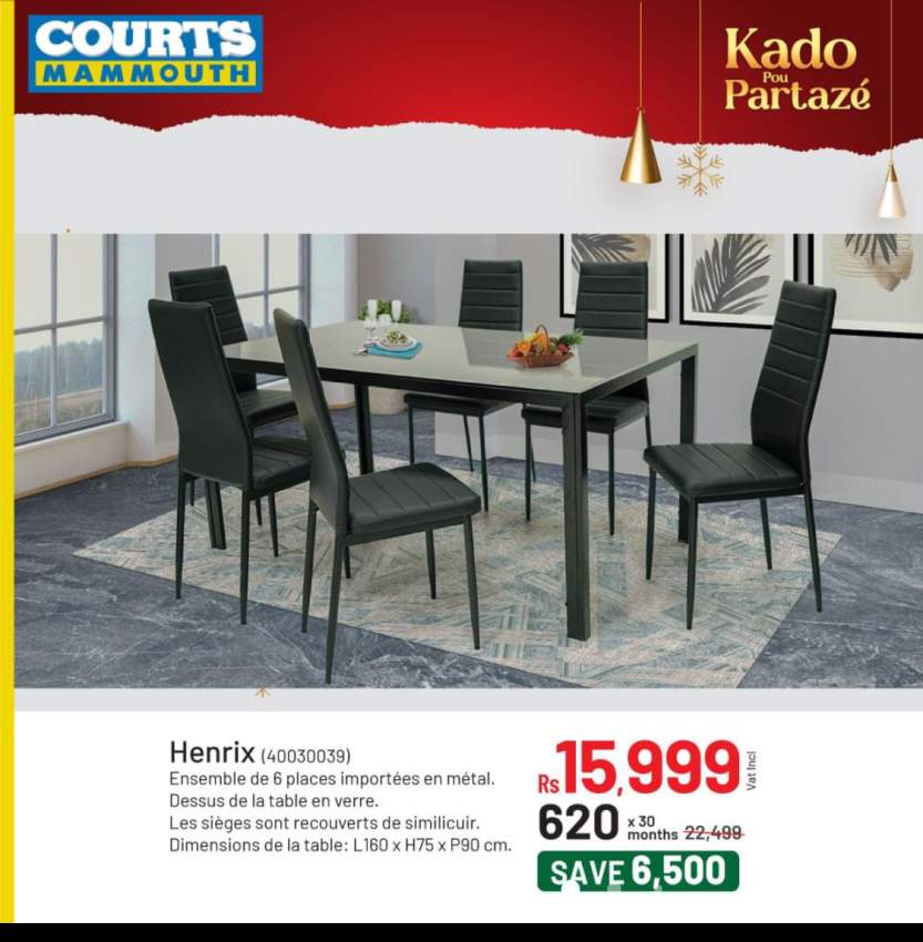 Dining Table with chairs - 0 - Chairs  on Aster Vender