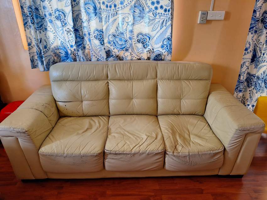 sofa 3 places cuir