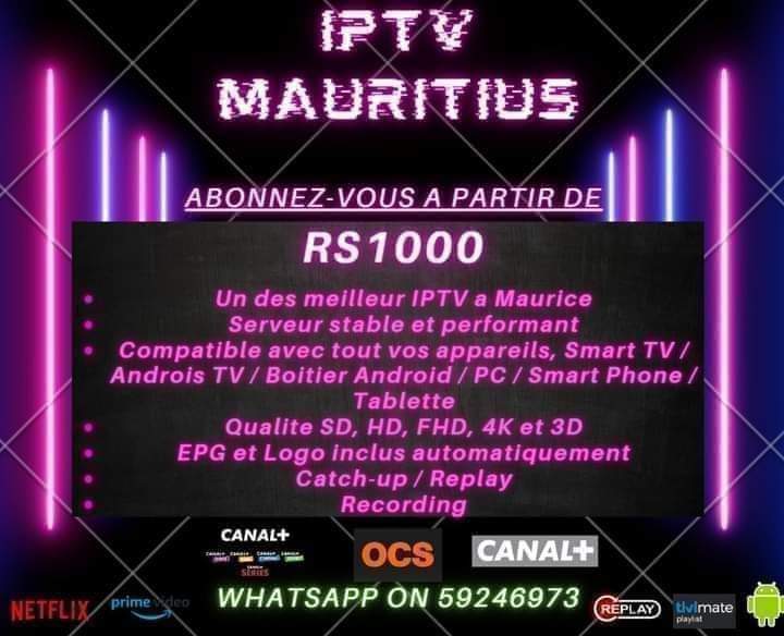 IPTV.PROMO..Rs1000. WhatsApp on 59246973  on Aster Vender