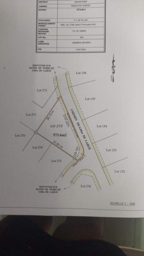 Terrain a vendre a morcellement of Fairview at Mare d'Albert - 3 - Land  on Aster Vender