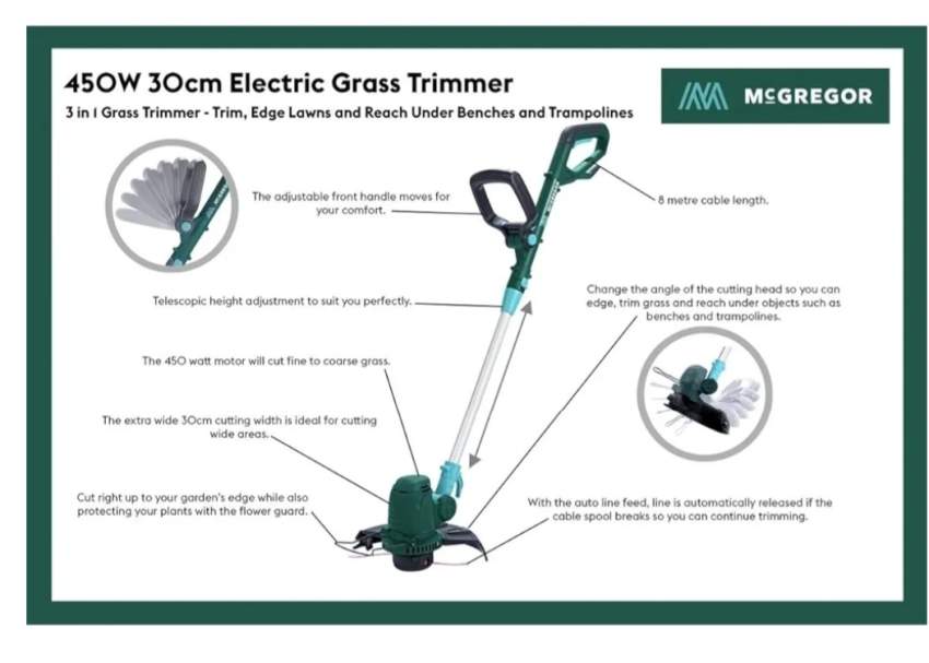 Cordless Grass Trimmer with 2 Batteries - 0 - All Hand Power Tools  on Aster Vender