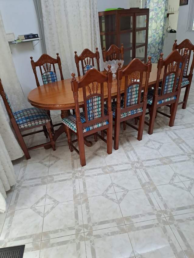 Dining Table en bois & 8 chairs