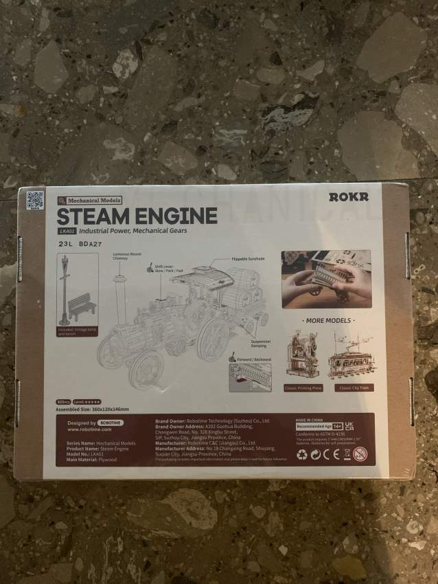 ROKR 3D Wooden Puzzle Steam Engine