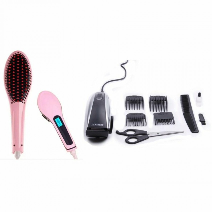 Set Straightener hair brush + set scarlet clipper hair. Immediate delivery! - 0 - Hair trimmers & clippers  on Aster Vender