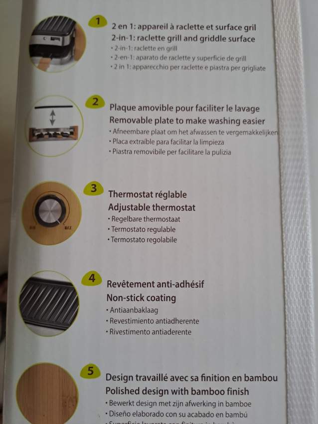 MANDINE RACLETTE GRILL 2 EN 1 - 2 - Kitchen appliances  on Aster Vender