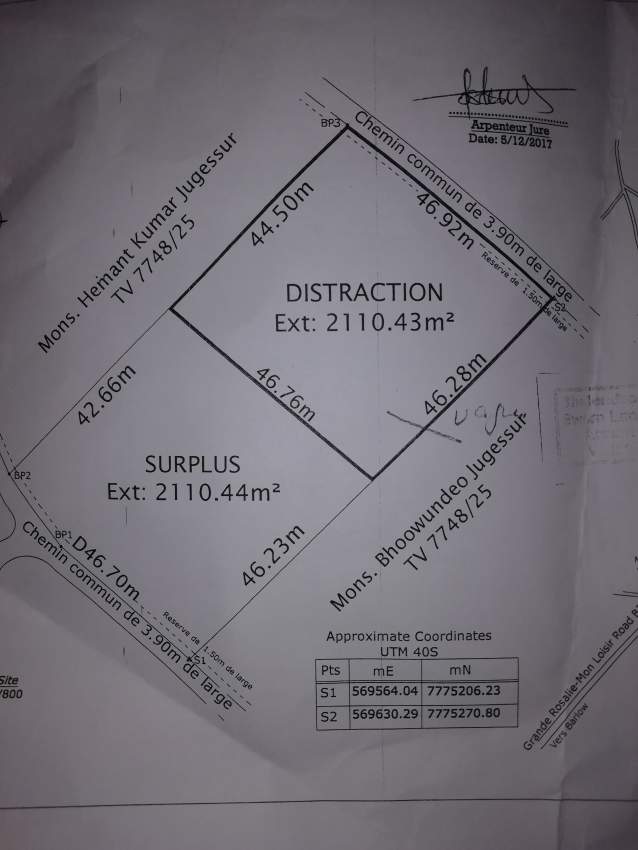 25 perches residential plot in Belle Vue at 75,000/perche  - 1 - Land  on Aster Vender