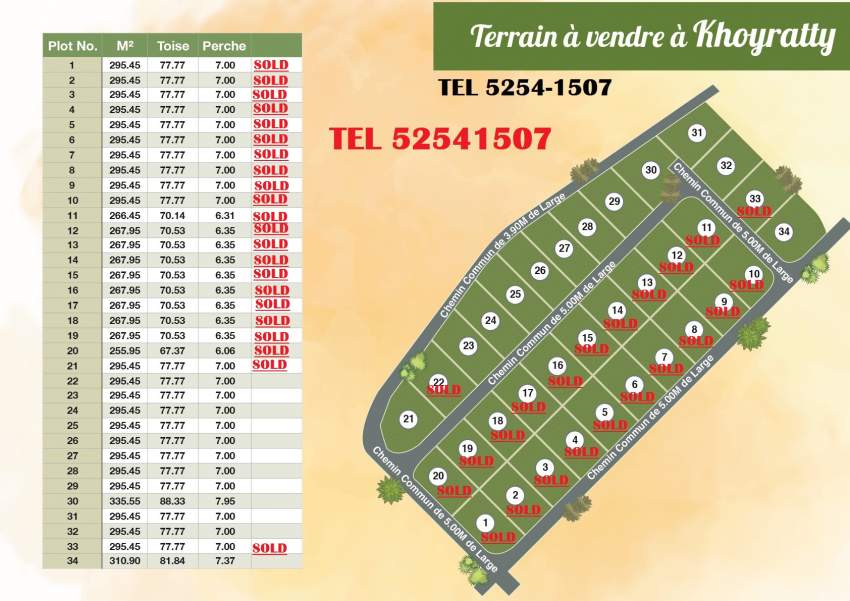 koyraty project morcellement on Aster Vender
