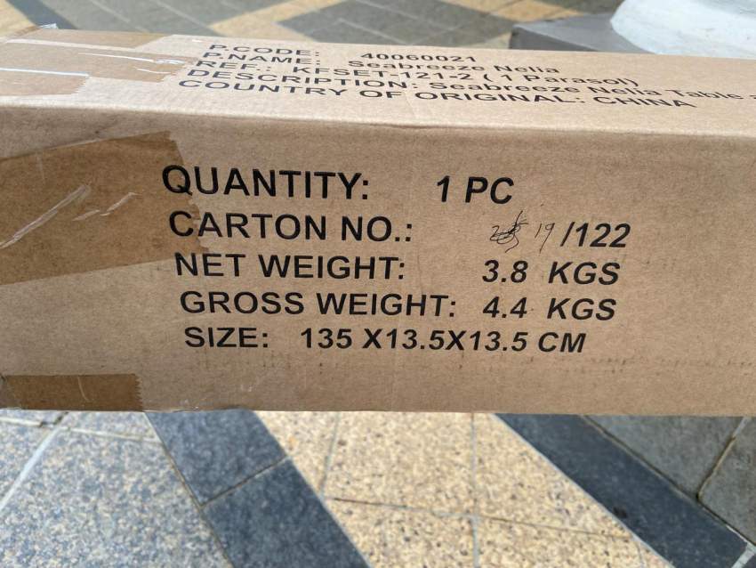 Nelia table and six chairs with umbrella - 3 - Garden Furniture  on Aster Vender