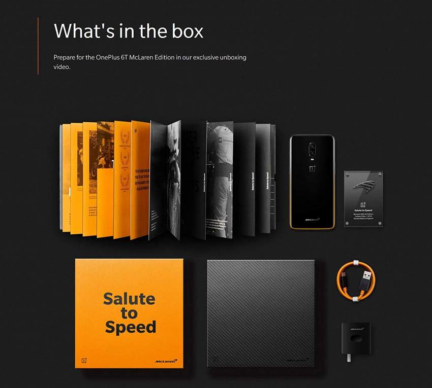 OnePlus 6T McLaren Edition 256GB Storage + 10GB Memory on Aster Vender