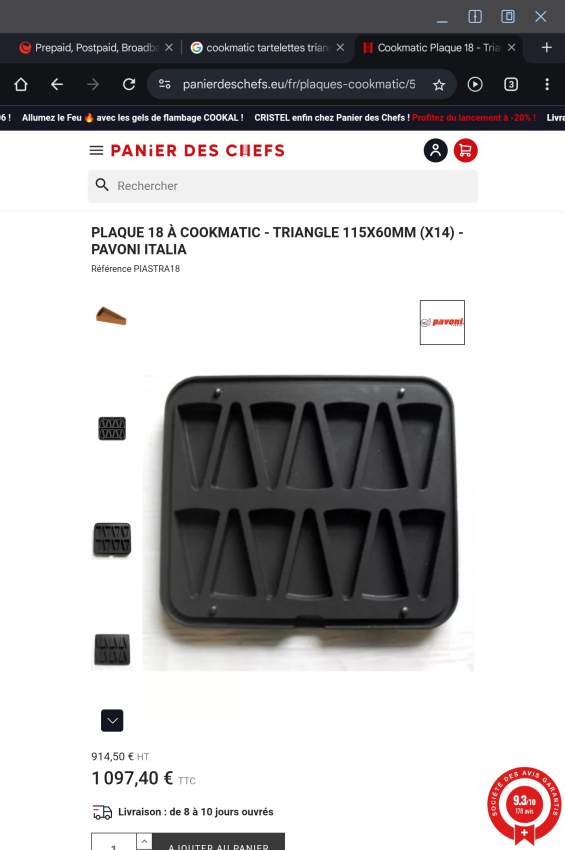 Tartelettes Machine - 8 - Metal  on Aster Vender