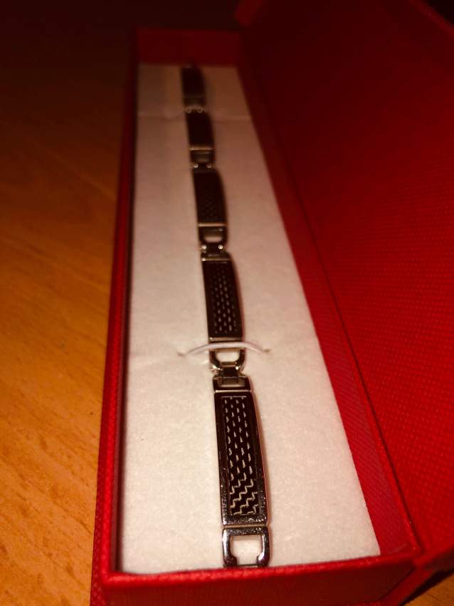 Mens Carbon Fiber Stainless Steel Bracelet - 3 - Bracelet jewelry  on Aster Vender