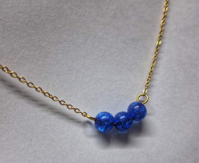 Blue Orbs Necklace - 0 - Necklaces  on Aster Vender