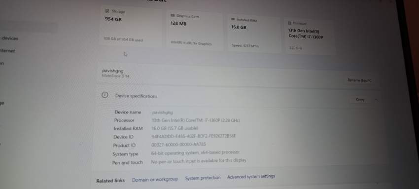 Huawei mate book D14 - 1 - PC (Personal Computer)  on Aster Vender