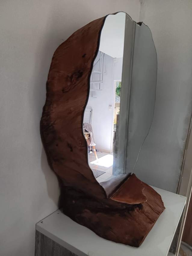 Wooden Mirror with wooden shelf - 1 - Interior Decor  on Aster Vender