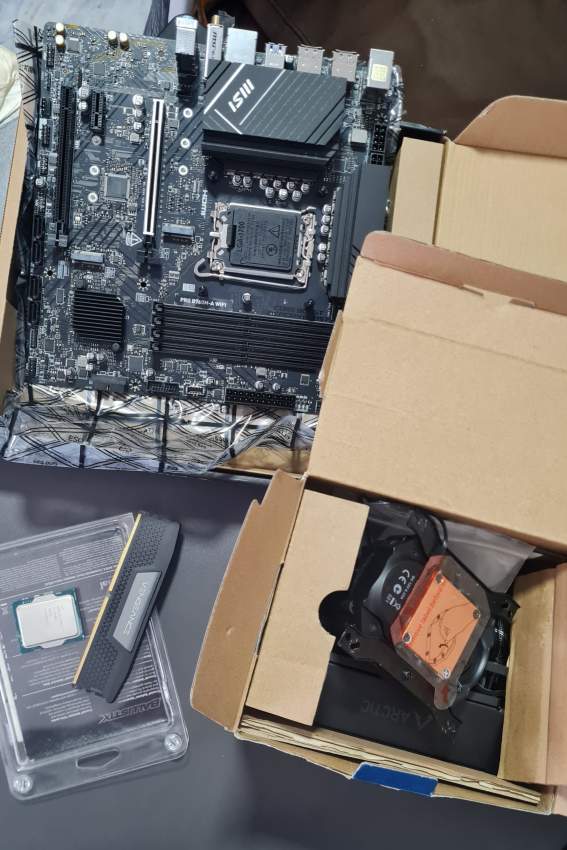 Intel 12700k +  AIO cooler + 16GB DDR5 + Motherboard MSI B760A  Wifi - 1 - Other PC Components  on Aster Vender