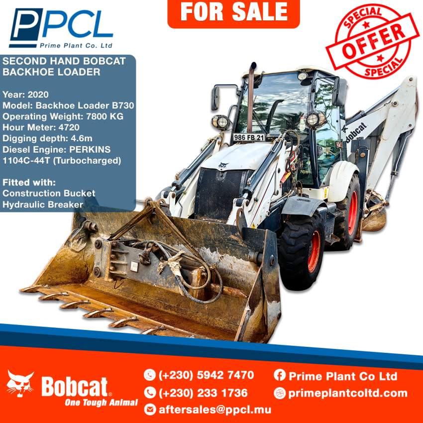 Second Hand Bobcat Backhoe Loader B730 for sale - 0 - Excavator & Loader  on Aster Vender