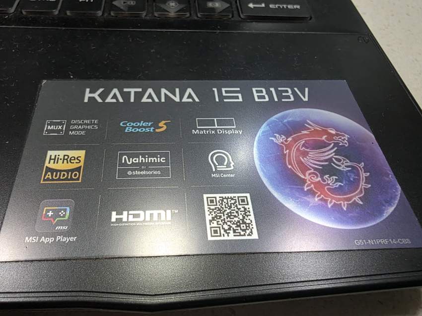 MSI Katana 15 b13v - 1 - Gaming Laptop  on Aster Vender