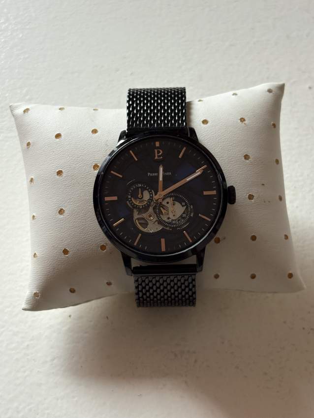 Pierre Lannier Men Watch TRIO Blue Dial Black Mesh Strap - 2 - Others  on Aster Vender
