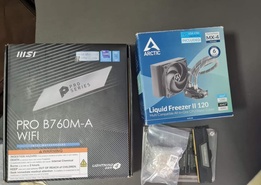 Intel 12700k +  AIO cooler + 16GB DDR5 + Motherboard MSI B760A  Wifi - 2 - All Informatics Products  on Aster Vender