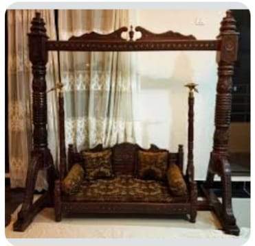 ANTIQUE CRAFTED CARVED SOLID WOOD SWING - 1 - Living room sets  on Aster Vender