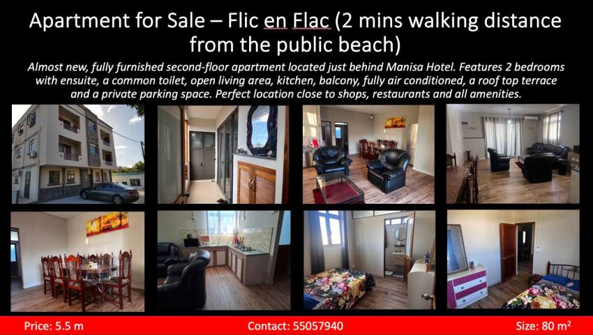 Apartment for sale(Flic en flac)