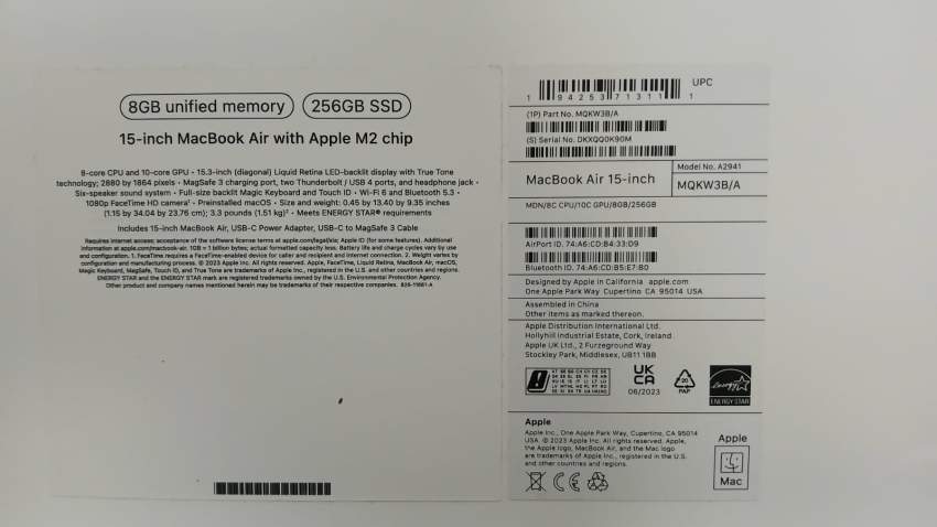 APPLE 2023 MACBOOK AIR LAPTOP WITH M2 CHIP