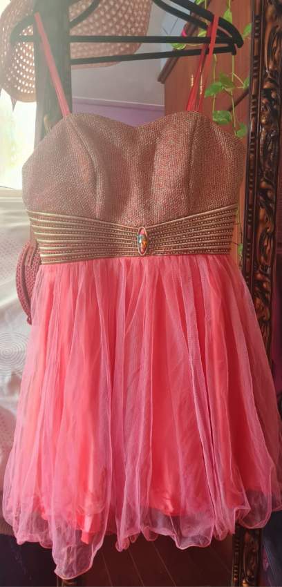 Pink Satin & Tulle Cocktail Dress - 2 - Dresses (Women)  on Aster Vender