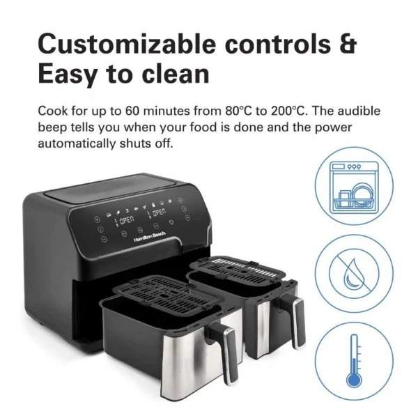 🔥 BRAND NEW Hamilton Beach Dual Size Digital Air Fryer – 8.5L 🔥 - 2 - Kitchen appliances  on Aster Vender