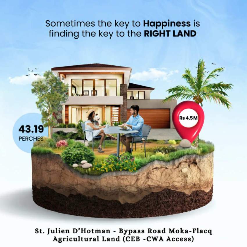 Agricultural Land for Sale – St Julien D’Hotman, Moka - 0  on Aster Vender