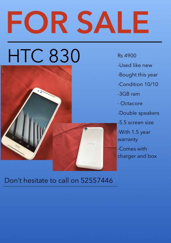 HTC 830  - 0 - Android Phones  on Aster Vender