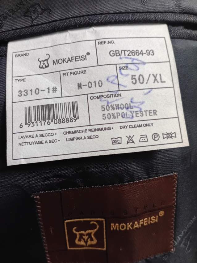 Mokafeisi Men's Blazer - Black, Super 120 Wool, Parisstyle - 2 - Jackets & Coats (Men)  on Aster Vender