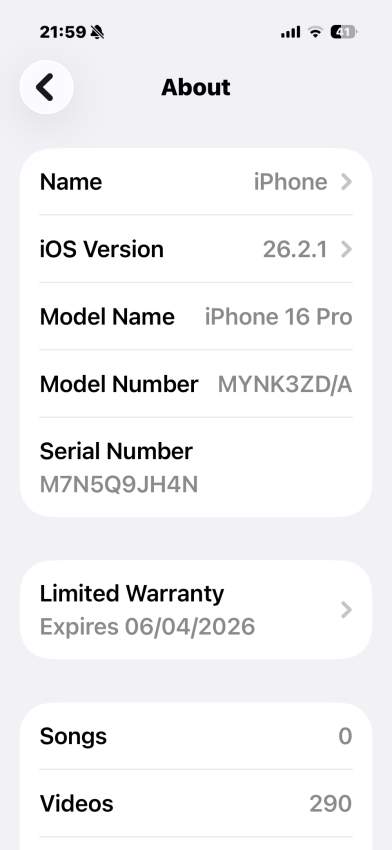 I phone 16 pro 256GB - 5 - iPhones  on Aster Vender