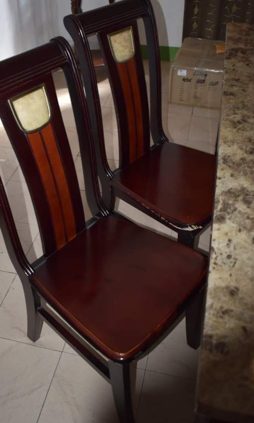 Second Hand Granite & Wood Dining Table – 6 Seater – Rs 16,500 (Negotiable) - 4 - Tables  on Aster Vender