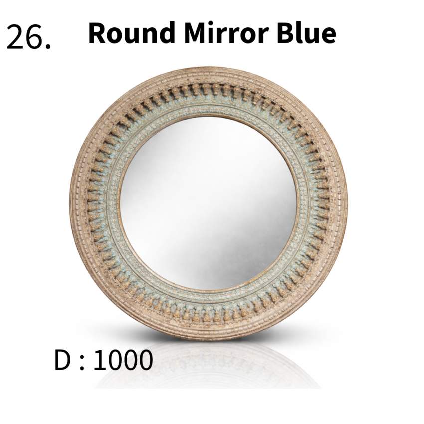 Round Blue mirror