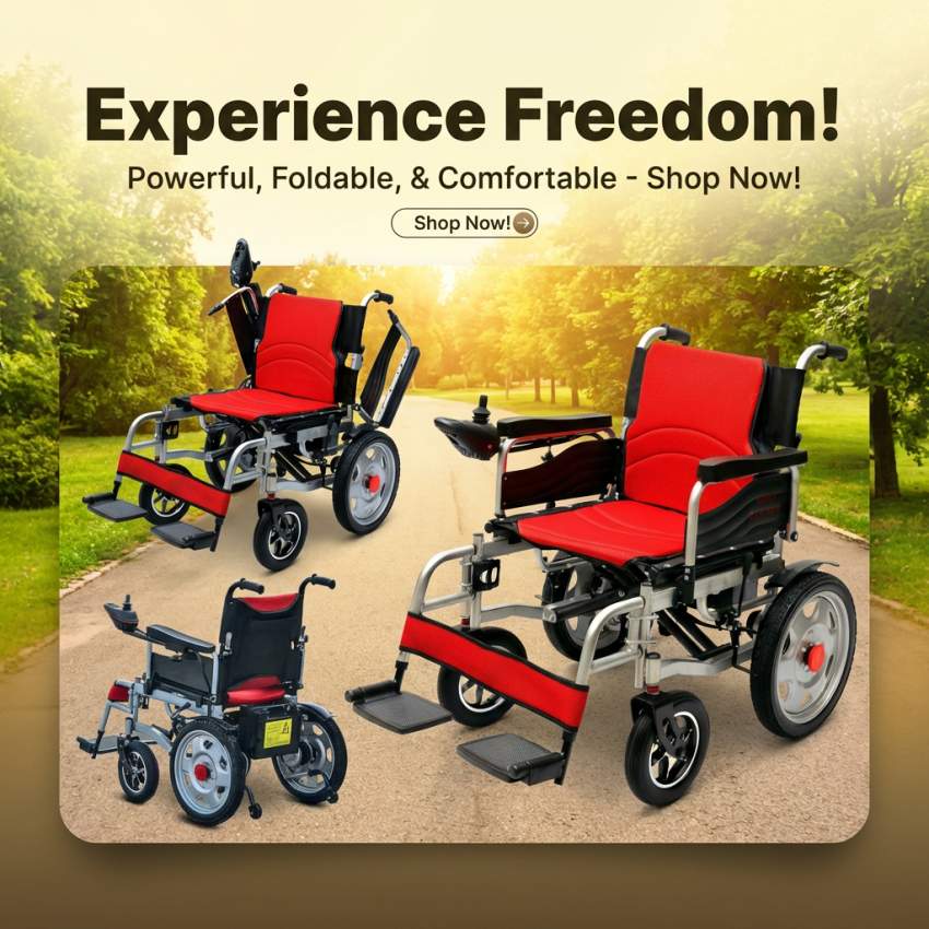 wheelchair eletric red
