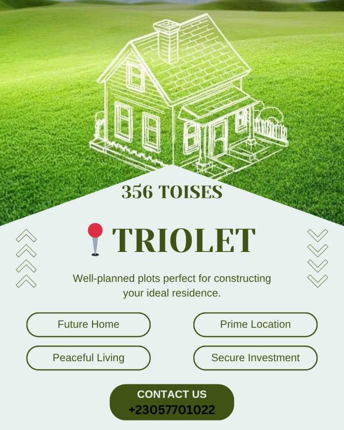 A VENDRE TERRAIN 🍀 TRIOLET - 0  on Aster Vender
