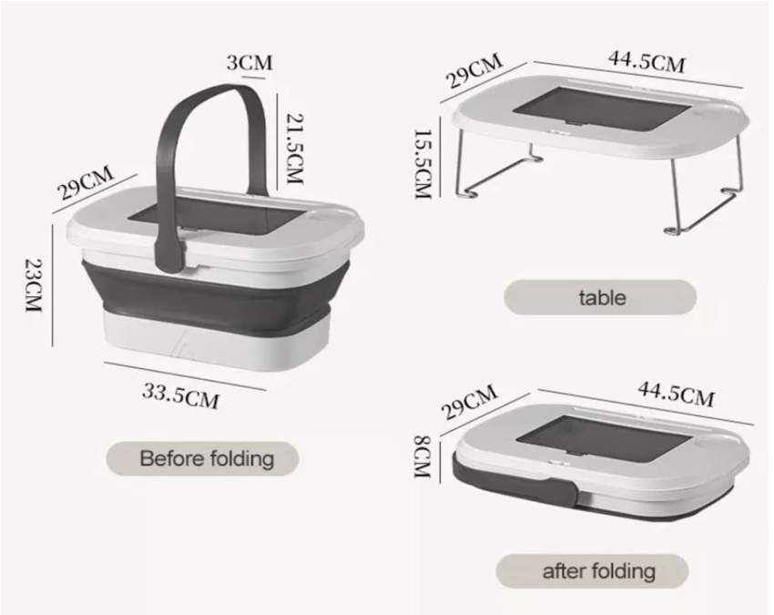 MOVE OUT SALE ! Multi-Function Portable Silicone Basket for Camping (White) - 4 - Camping equipment  on Aster Vender