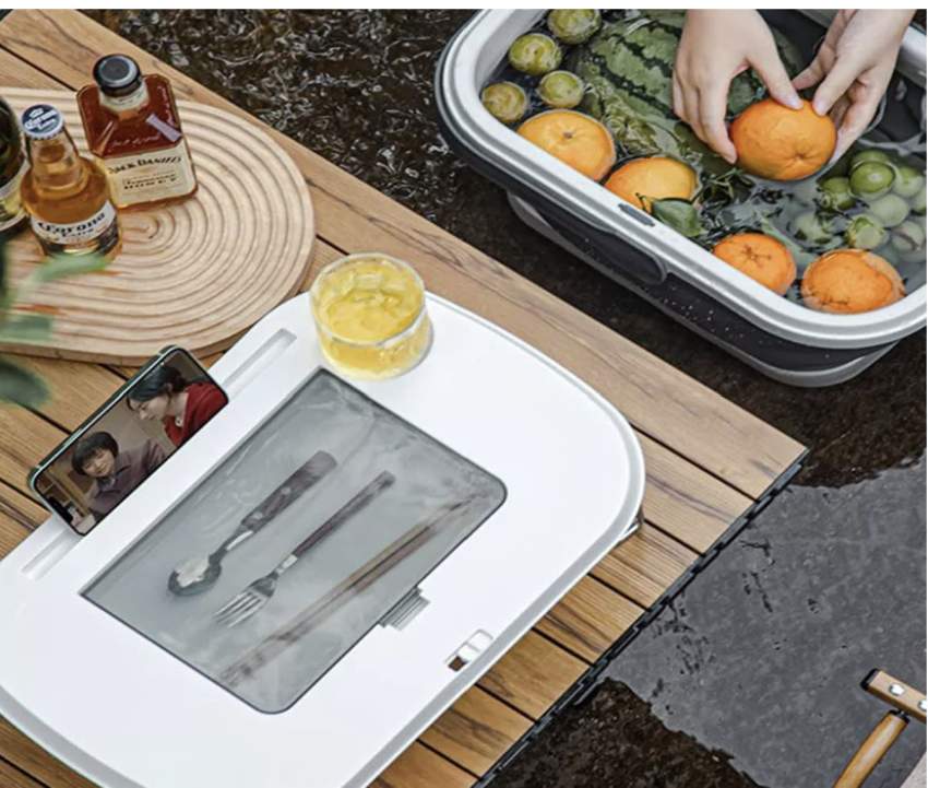 MOVE OUT SALE ! Multi-Function Portable Silicone Basket for Camping (White)