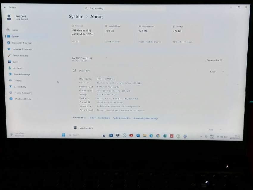 Lenovo Ideapad 3 15IAU7 - Core i7 12th Gen on Aster Vender