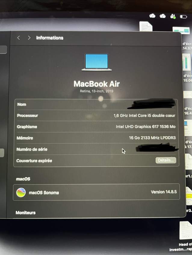 Macbook Air Retina 13 inch 2019 - 3 - Laptop  on Aster Vender