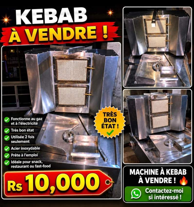 kebab professionnelle inox a vendre on Aster Vender