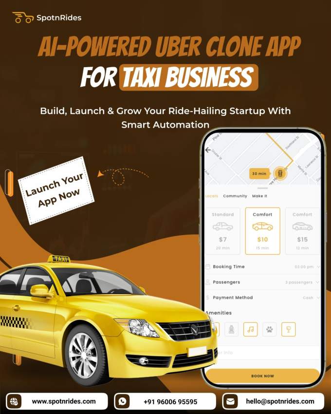 White Label Uber Clone App for Taxi Startups