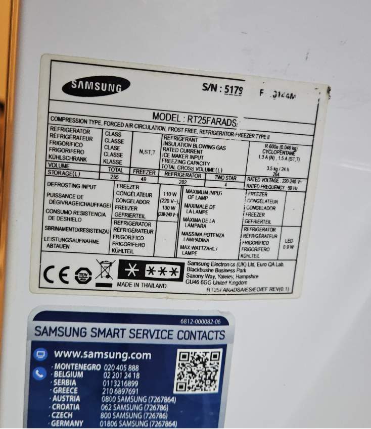 Refrigerator Samsung 255L (55cm x 164cm) - 3 - All household appliances  on Aster Vender