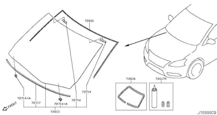 Front Windscreen for Nissan Sentra 2013–2018 (Brand New) - 1  on Aster Vender