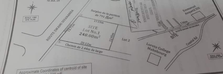 Sale Residential land 248 m² at Mahebourg on Aster Vender