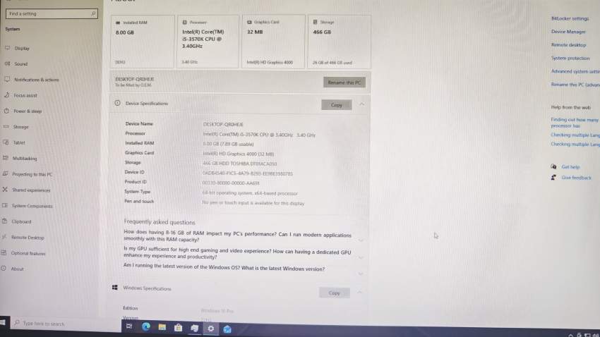 gaming pc h61 asus - 2 - PC (Personal Computer)  on Aster Vender