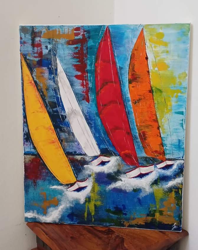 SAIL THE WINDS (Acrylic Painting) - 1 - Interior Decor  on Aster Vender