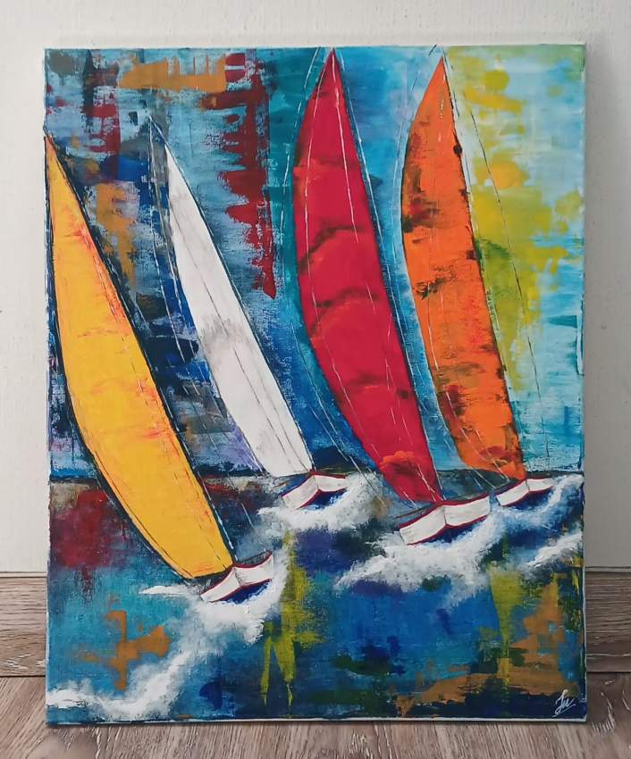 SAIL THE WINDS (Acrylic Painting) - 3 - Interior Decor  on Aster Vender