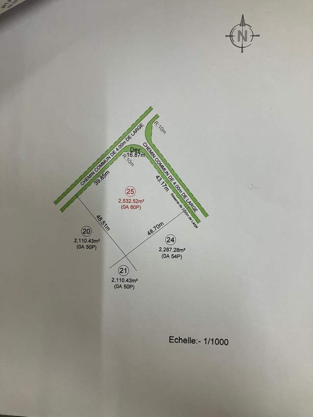 Terrain agricole, Baie du cap, 60 perches - 1 - Land  on Aster Vender